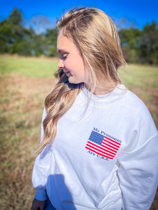 My Pronouns are USA Crewneck 🇺🇸
